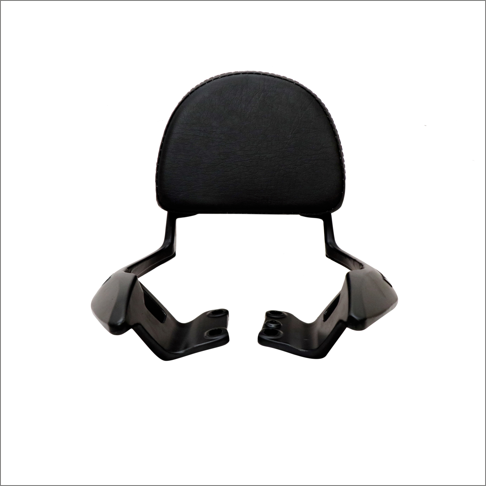B.K ACCESSORIES Bike Back Rest With Cushion Setup 3 Aluminium Metal For Royal Enfield Hunter Model