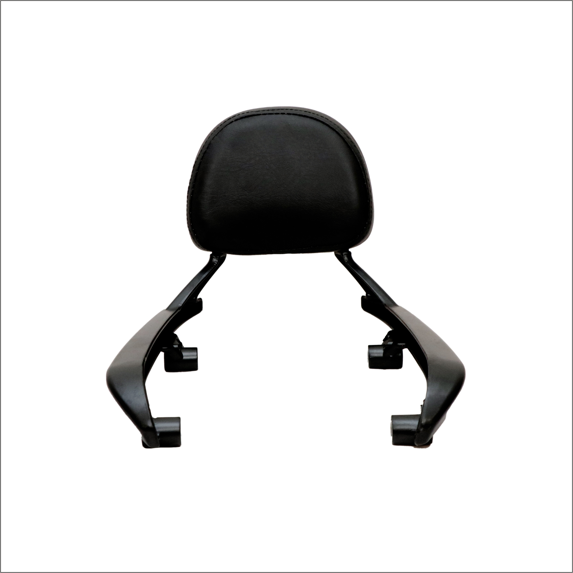 B.K Accessories Bike Back Rest With Cushion Setup 3 for Aluminium Metal for Royal Enfield Meteor Mod