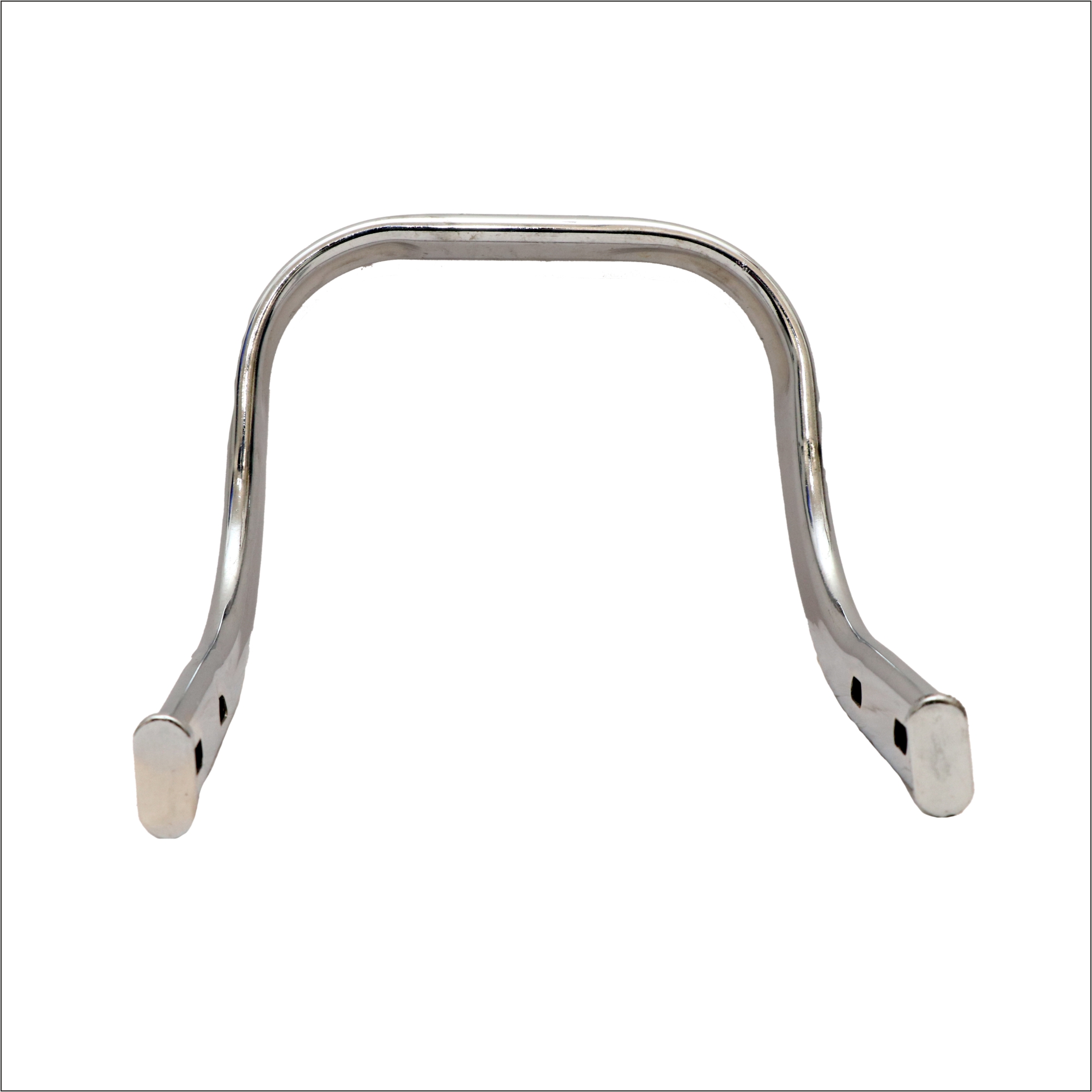 B.K Accessories Back Rest Seat Handle Chrome Compatible for Royal Enfield Bullet Classic, Standard, 