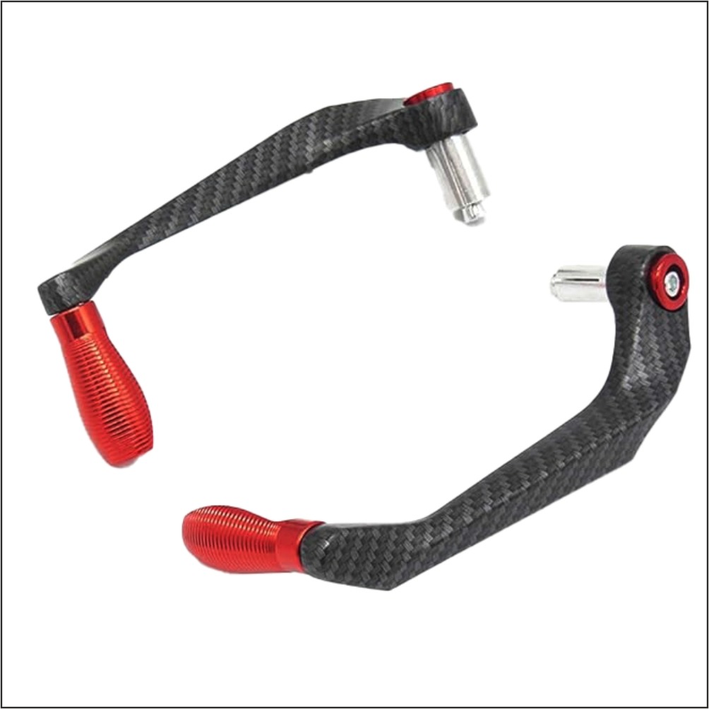 B.K ACCESSORIES Bike Universal Lever Guard Adjustable Brake Clutch Aluminium Material Black Red