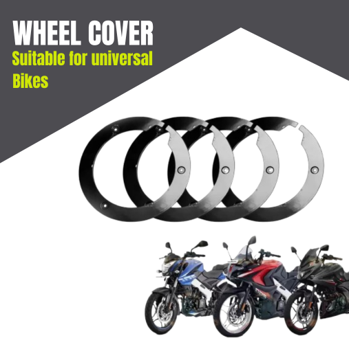 B.K ACCESSORIES Bike 17 inch ABS Plastic New Embossed Pattern Wheel Cover 4pc For TVS_APACHE_RTR160 