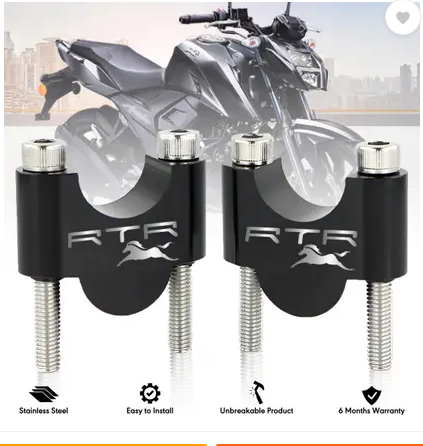 B.K ACCESSORIES Bike Handlebar Raiser|Compatible For Apache RTR 160 4V