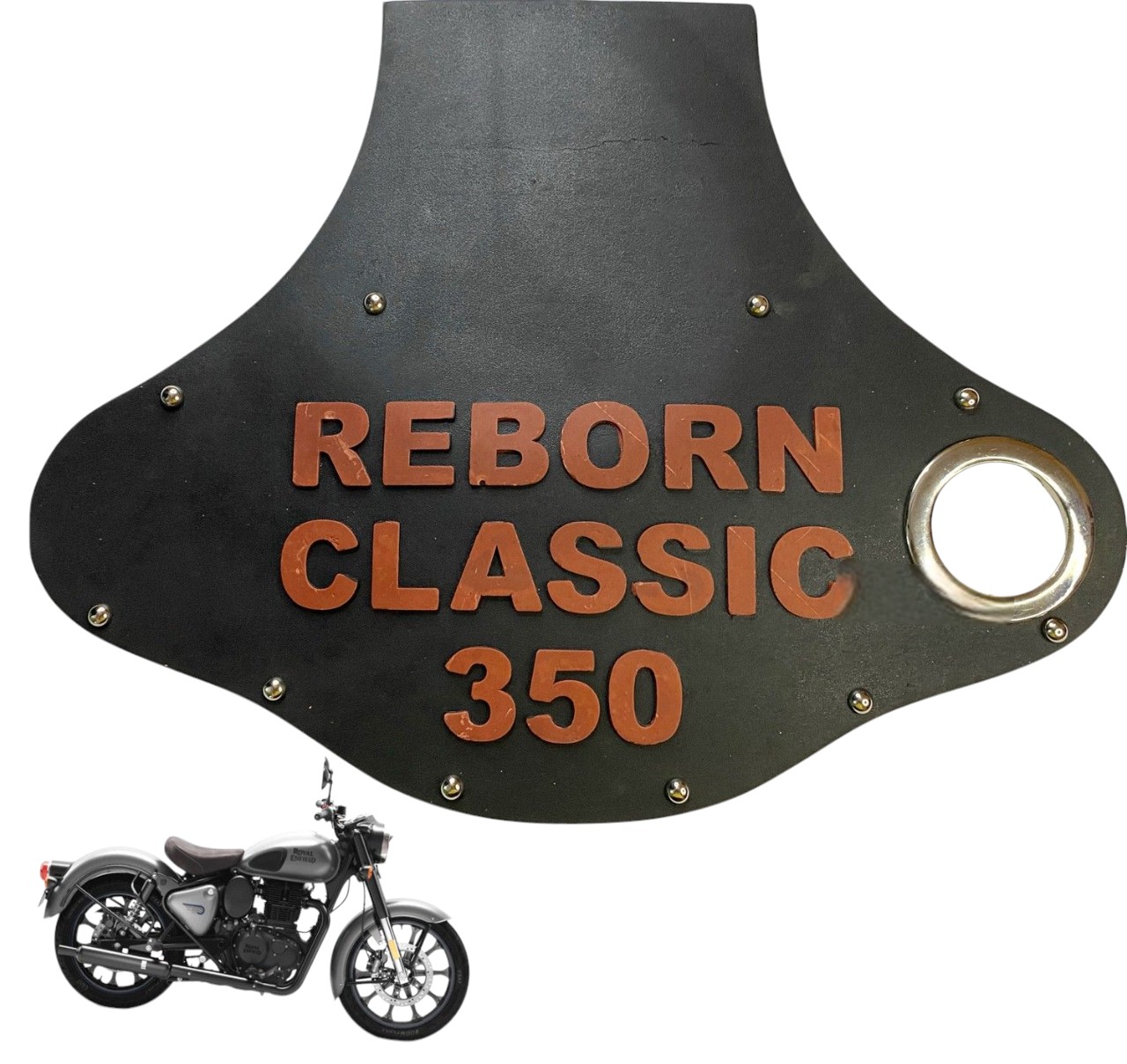 B.K ACCESSORISE Mud Guard For Royal Enfield Reborn 350 2021  (Black)