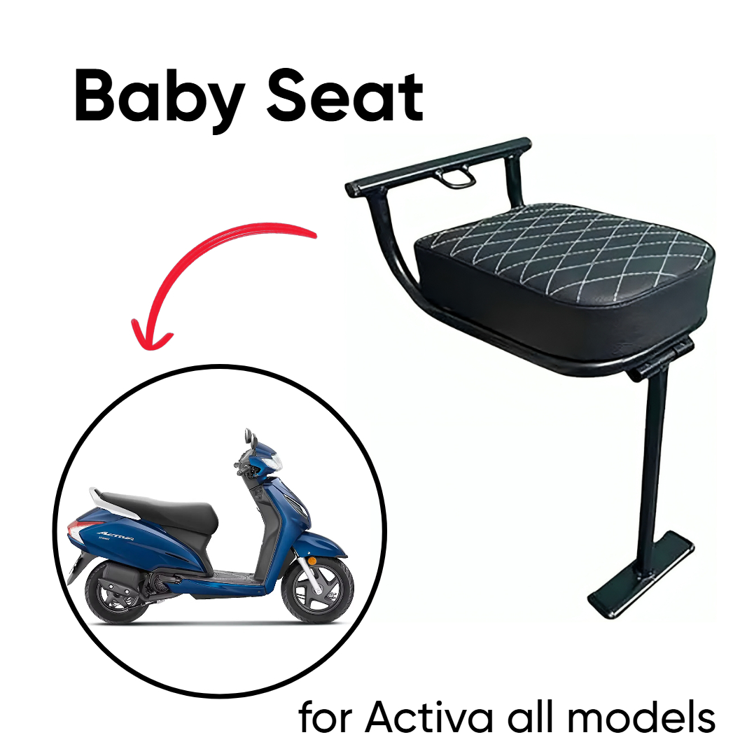 B.K ACCESSORIES Baby/Child Seat for Activa,Jupiter,Maestro and All Gearless Vehciles Single Bike Sea