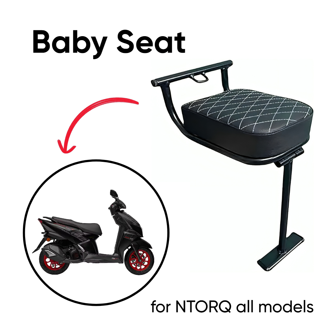 B.K ACCESSORIES Universal Folding Baby Seat Compatible for All Scooty Single Bike Single Bike Seat C