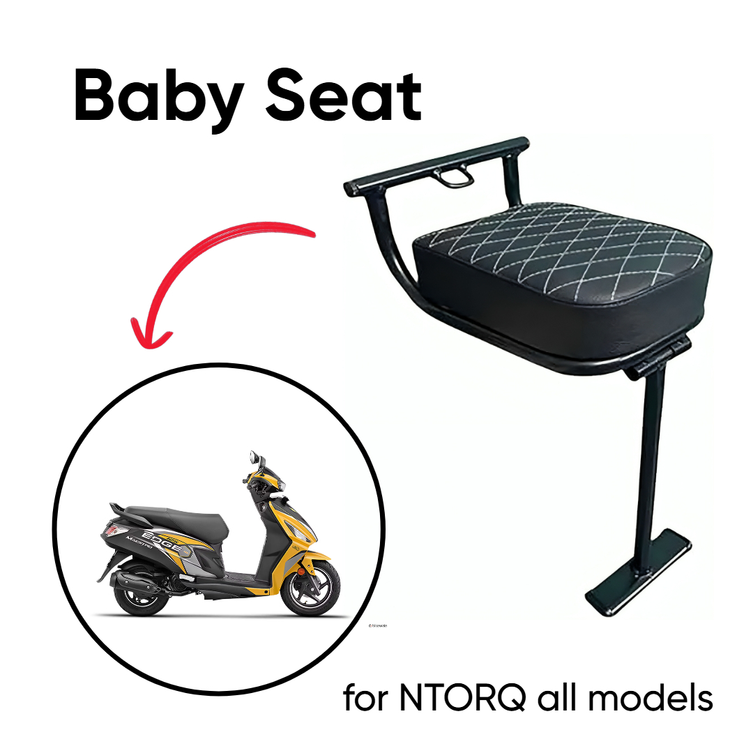 B.K ACCESSORIES Premium Foldable Baby/Child Seat for Scooty Single Bike Seat Cover For Hero Maestro