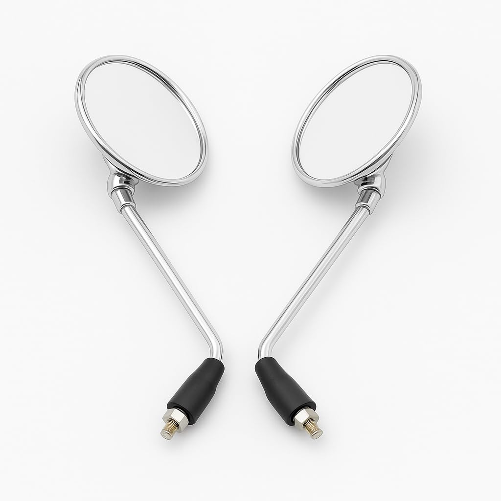 B.K ACCESSORIES Manual Rear View Mirror For Royal Enfield Thunderbird 350  (Right, Left)