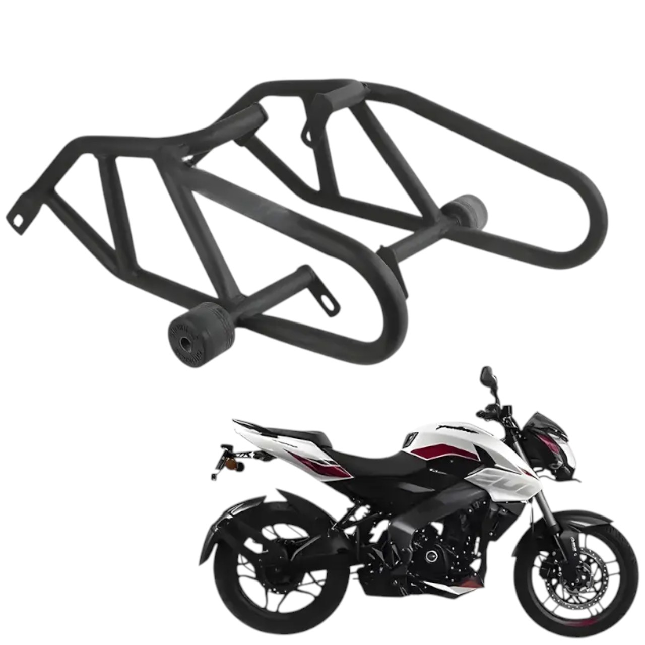 B.K ACCESSORIES HUB Heavy Duty Frame With Slider Crash Guard for Pulsar NS200  (Bajaj)