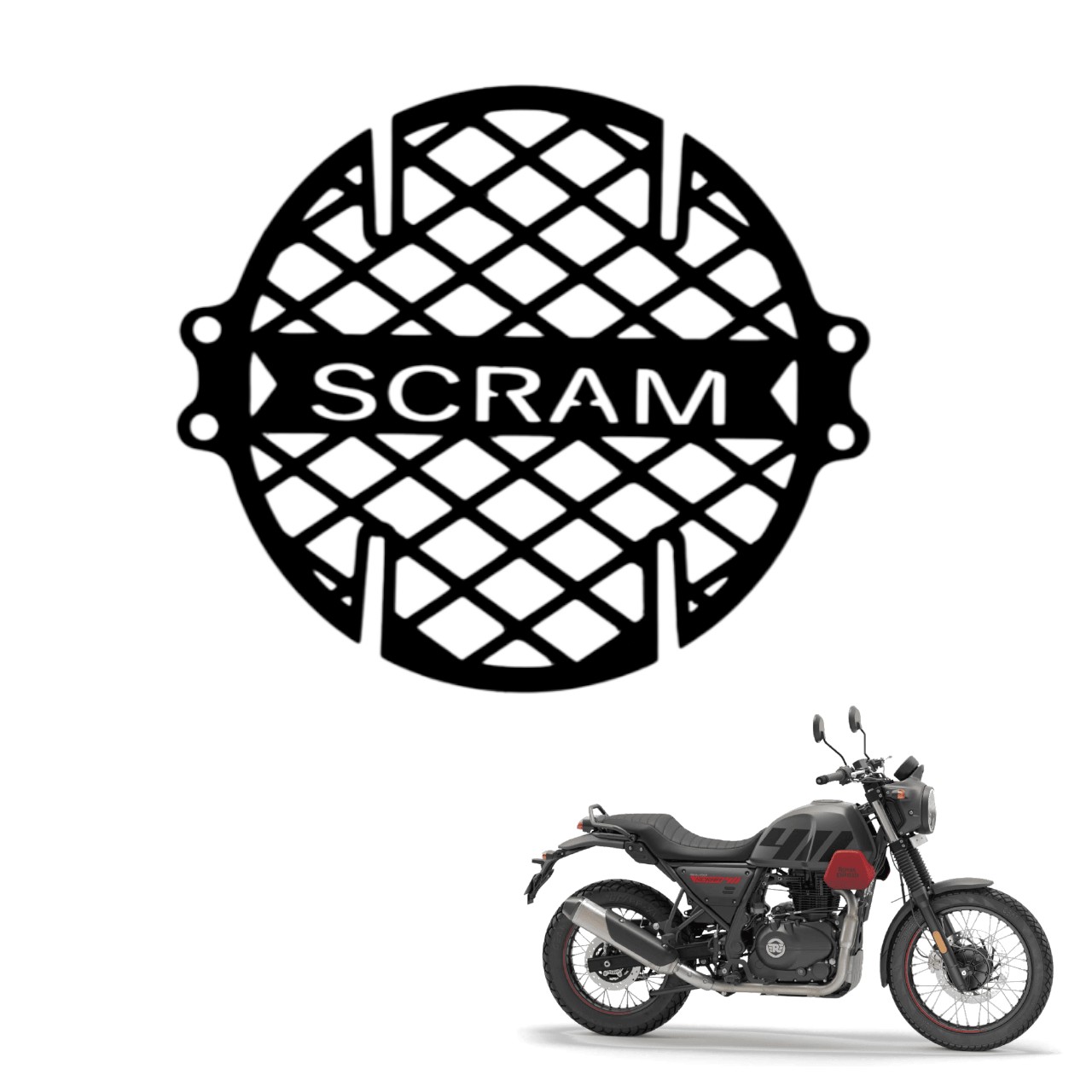 B.K ACCESSORIES Heavy Duty Metal Headlight Grill For RE Himalayan scram 411 Headlight Grill Bike Hea