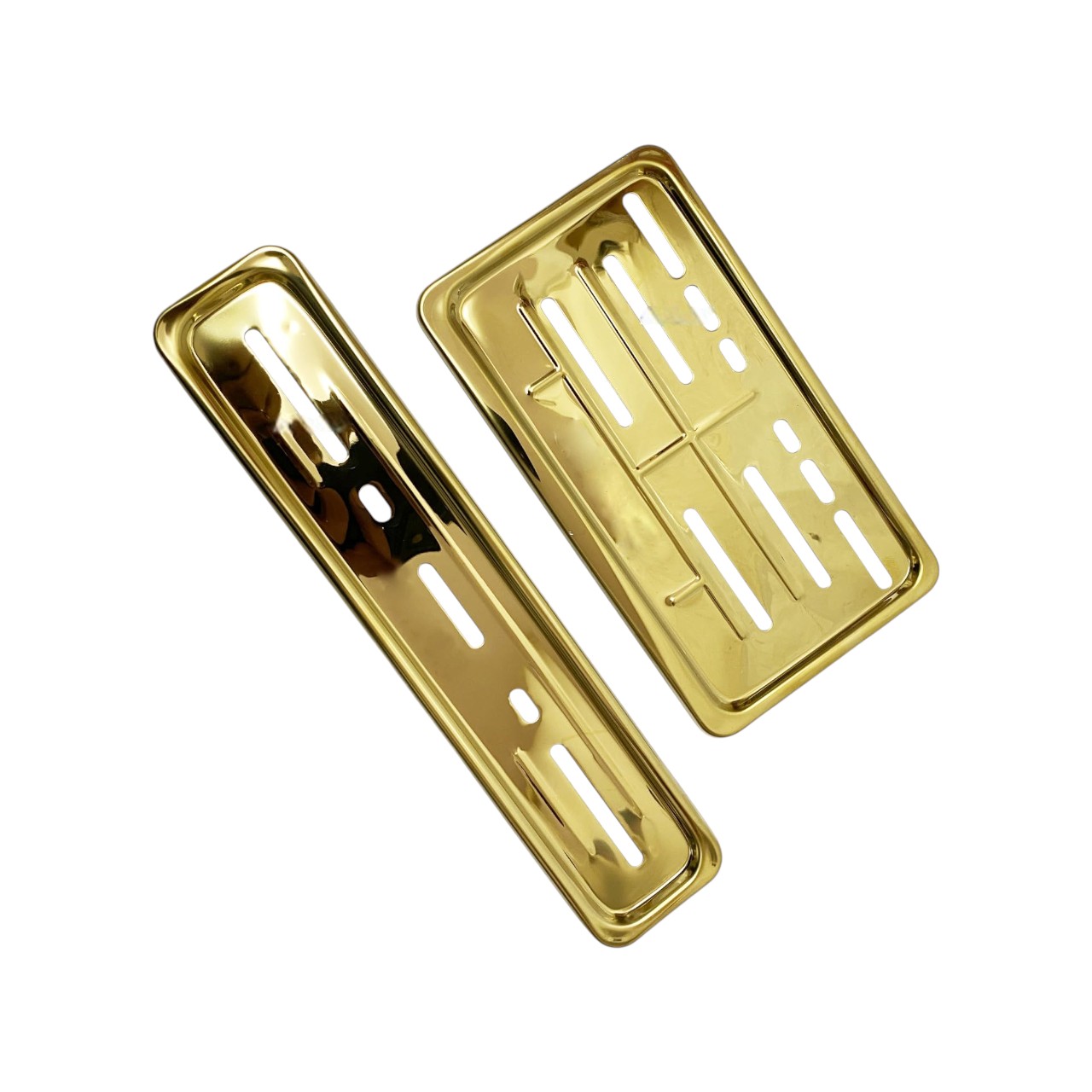 B.K ACCESSORIES Number Plate Frame Metal Gold Heavy Strong Material Universal for Bike Scooyt & 