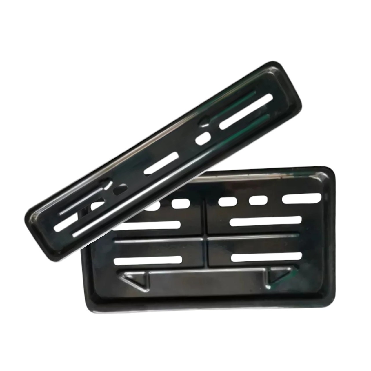 B.K ACCESSORIES Number Plate Frame Metal Black Heavy Strong Material Universal for Bike Scooyt &