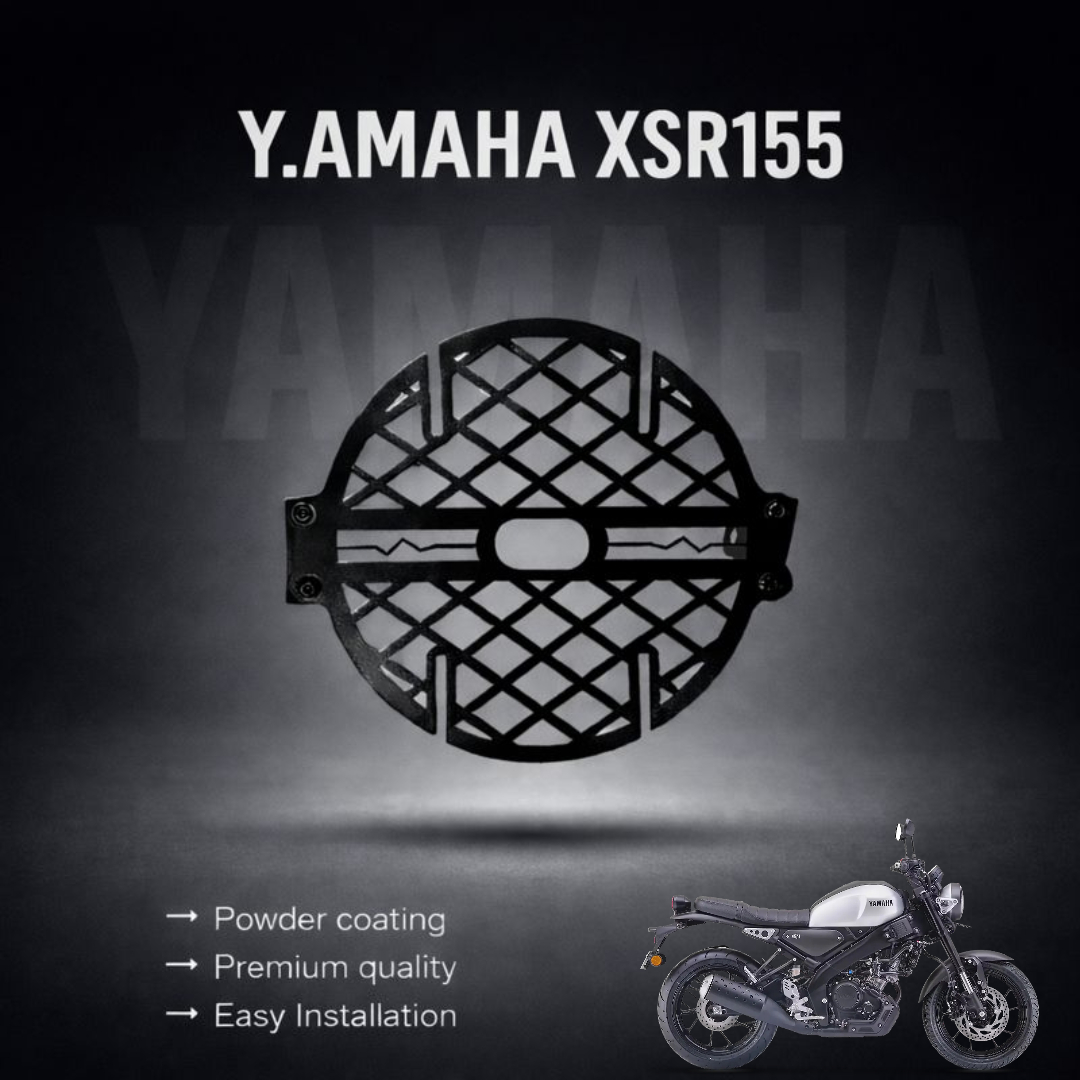 B.K ACCESSORIES Metal Head Light Grill Rugged Front Guard Shield for XSR 155 Headlight grill Bike He