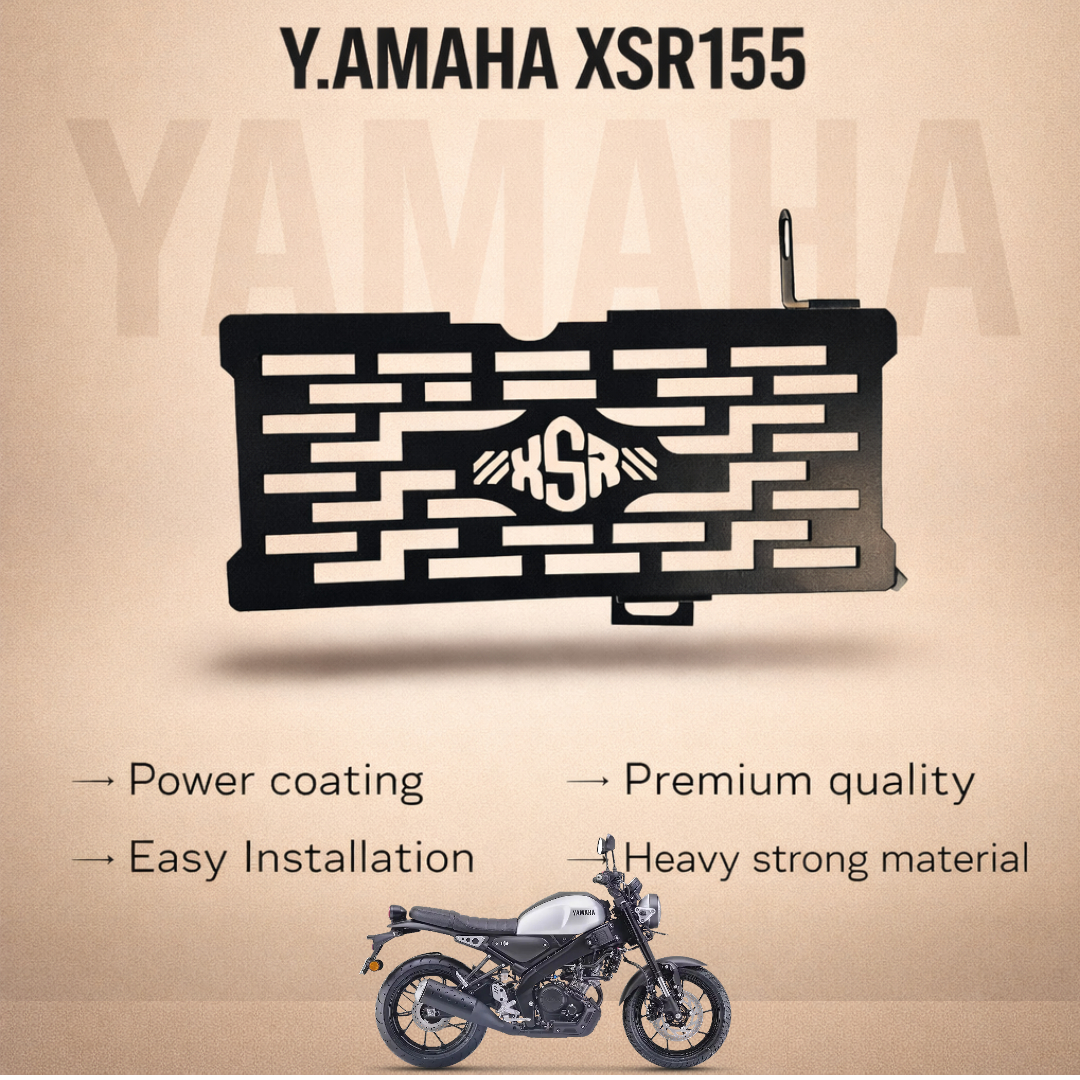 B.K ACCESSORIES RADIATOR GUARD Heavy Metal Cooling Protection for XSR 155 Bike Radiator Guard (Yamah