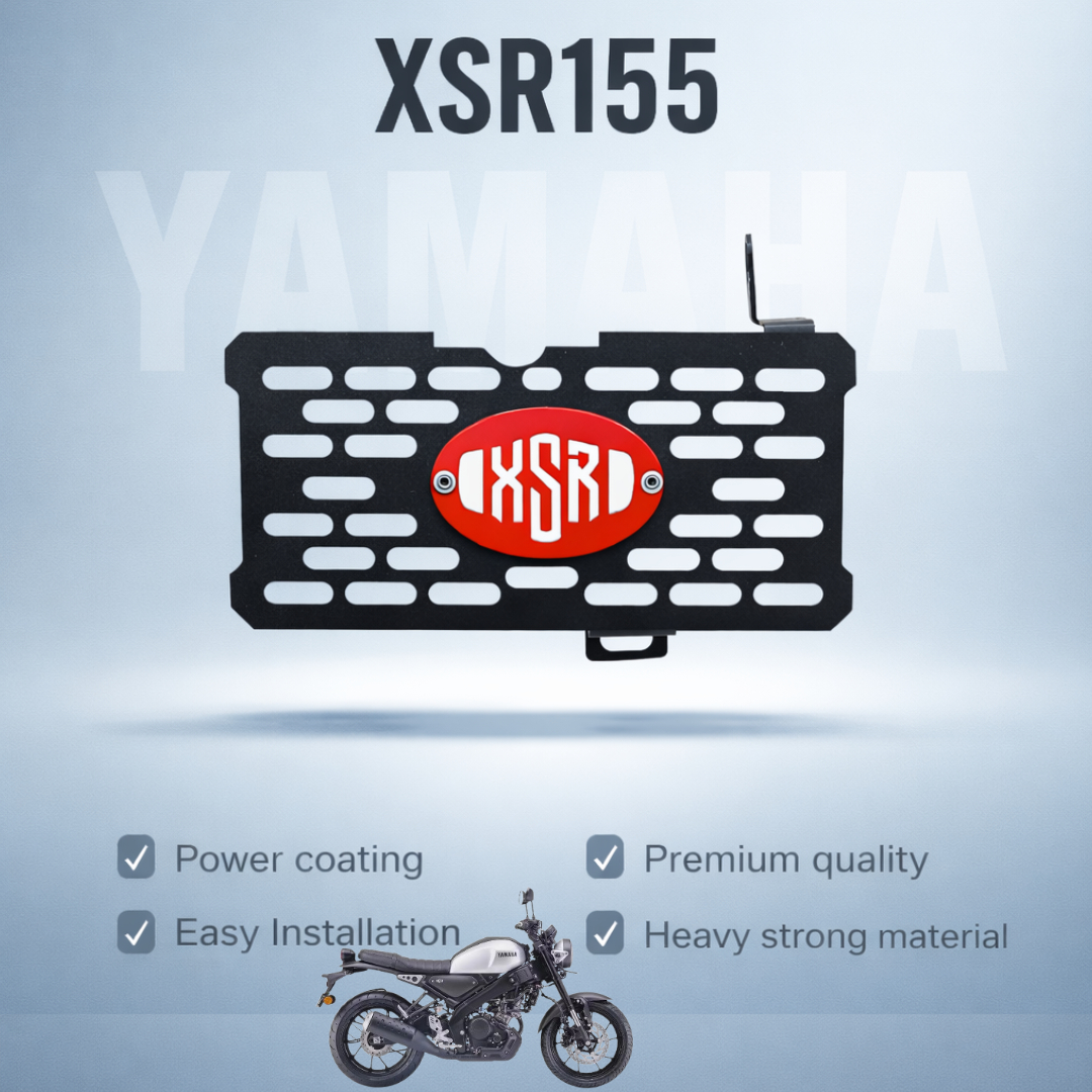 B.K ACCESSORIES XSR 155 Radiator Guard - Black & Red colour Grill Protector