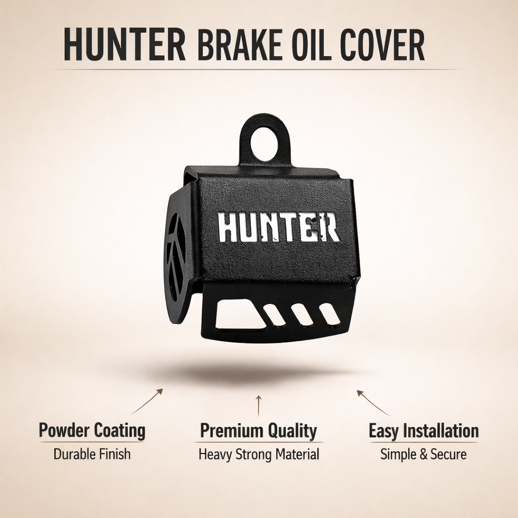 B.K ACCESSORIES Rear Brake Oil Container Guard compatible with Hunter 350 Bike Crash Guard  (Royal E