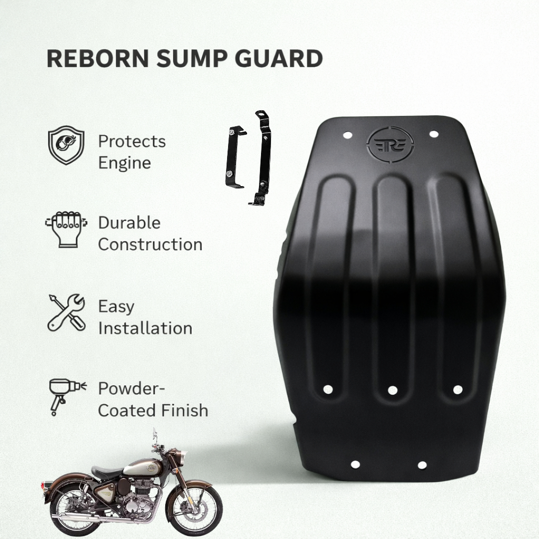 B.K ACCESSORIES BLACK SUM GUARD ENGINE GUARD FOR ROYAL ENFILD REDORN CLASSIC 350 MODEL HEAVY QUALITY