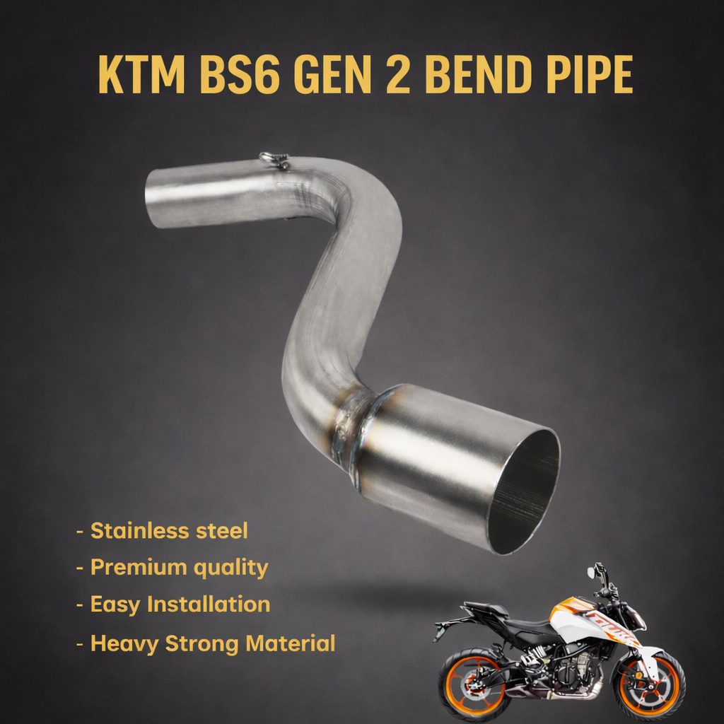 B.K ACCESSORIES Bike Bend Pipe Stainless Steel for KTM Duke 200, 250, 390 BS6 Model’s KTM Duke 200, 