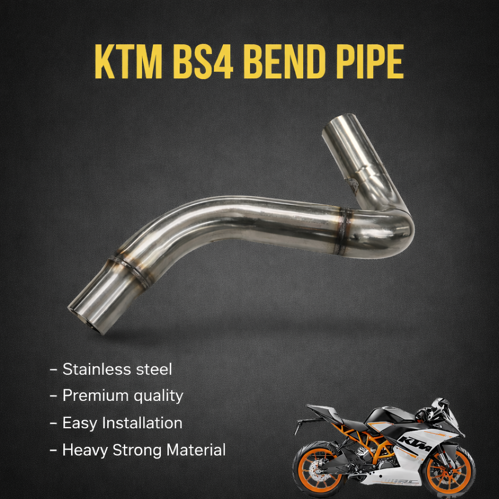 B.K ACCESSORIES Bike Bend Pipe Stainless Steel for KTM Duke 200, 250, 390 BS4 Model’s KTM Duke 200, 