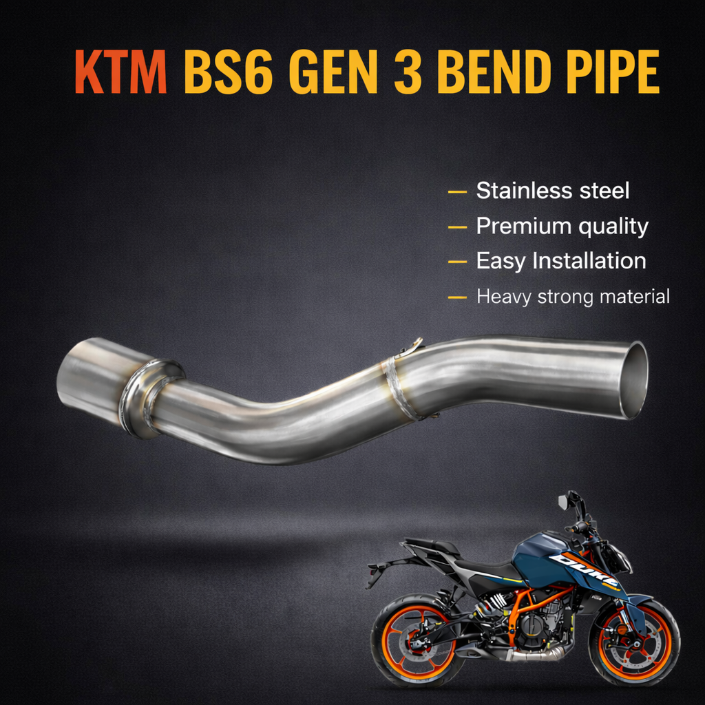 B.K ACCESSORIES Bike Bend Pipe Stainless Steel for KTM Duke 200, 250, 390,890 BS4 Model’s KTM Duke 2